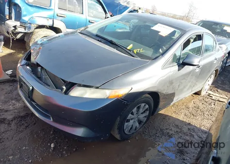 2012 Honda Civic Lx z USA, uszkodzony, nr VIN 2HGFB2F5XCH320947